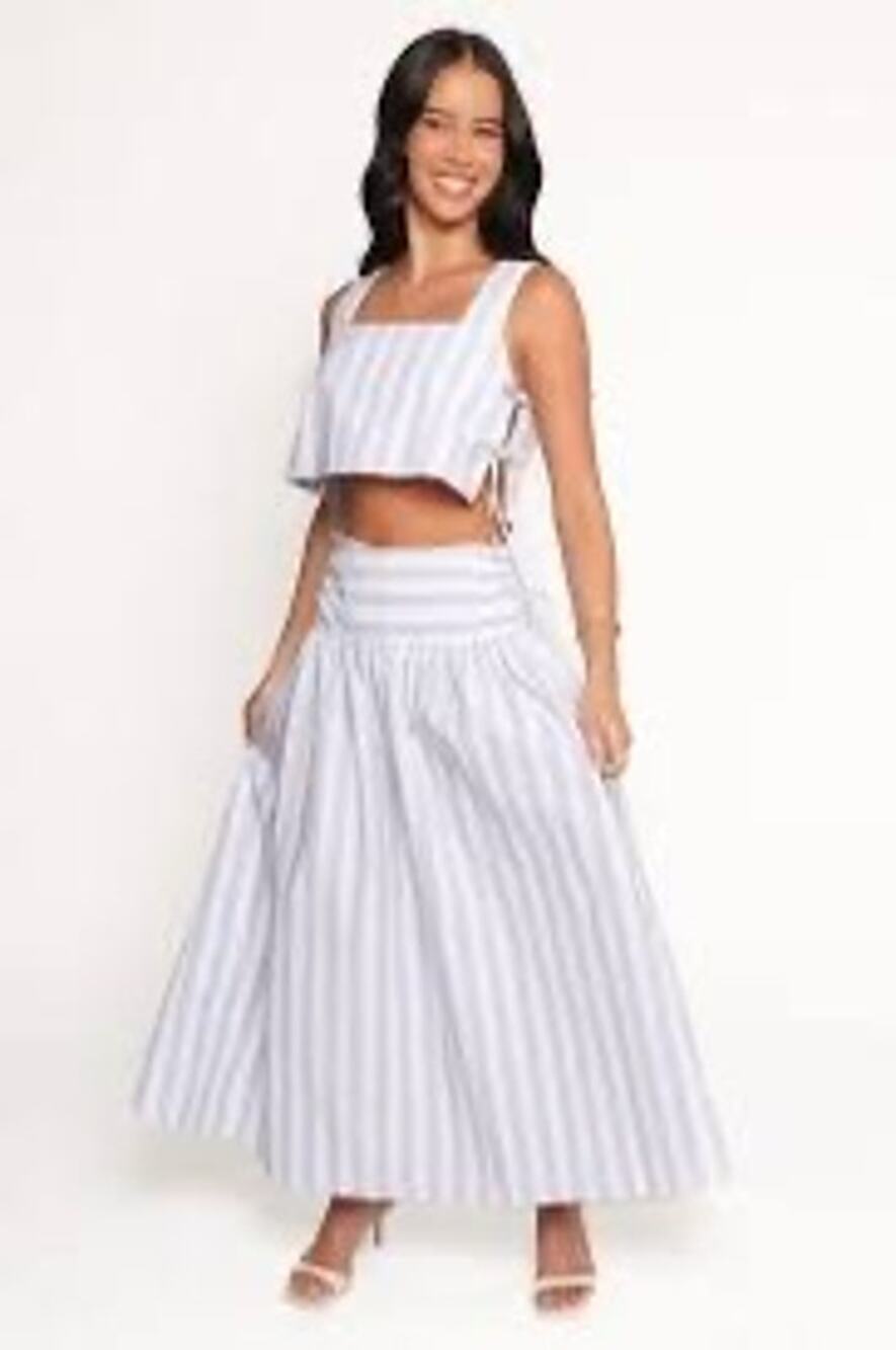 Mable 2 piece set with sleeveless top and midi a line skirt. Size S